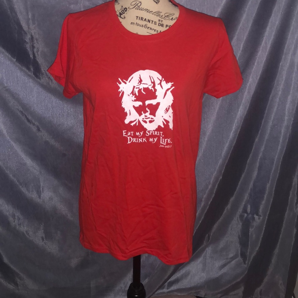 Religious Eat my sprit Drink My Life Medium Tee
